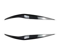 Car Headlight Eyebrow Trim Cover For Ford Fiesta MK6.5 2013-2017 Gloss Black Carbon Look