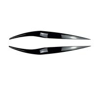 Car Headlight Eyebrow Trim Cover For Ford Fiesta MK6.5 2013-2017 Gloss Black Carbon Look