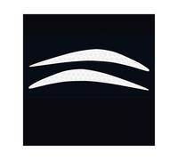 Car Headlight Eyebrows 2pcs/1pair Car Headlight Eyebrow Reflective Stickers Auto Front Light Decoration Night Driving Safety Warning(DMTB-White)