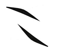 Car Headlight Eyebrows Headlight Eye Lid Head Light Eyebrow Sticker Decorator Carbon Fiber Lamp Eyelid Eye Line Fender Strip Fit for Chevrolet Malibu(Frosted Flash Black)