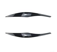 Car Headlight Eyebrows Trim 2Pcs for BMW 3 Series E90 E91 2005 2011 Plastic Material No Drilling or Cutting (Carbon Fiber)