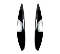 Car Headlight Eyelids For Benz For Smart 2014 | ABS Material Car Accessories 2Pc Headlight Lamp Eyebrows Cover Trim Stickers(Piano Black)