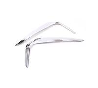 Car Headlight Eyelids For BMW 5 Series G30 | 2018 - 2022 2pc Front Fog Lights Lamp Eyelid Eyebrows Strips Cover Trim Carbon Fiber Style(Silver)