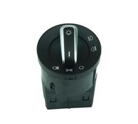 Car Headlight Fog Light Control Switch Knob 3B0941531 Compatible With VW For Passat B5 B5.5 For Golf For Jetta Headlamp Switch(With Chrome)