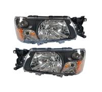 Car Headlight Lenses 1Pair Front Bumper Halogen Headlight Headlamp For Subaru For Forester 2.0XT 2003-2004 Head Light Head Lamp Car Lamp Hoods
