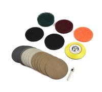 Car Headlight Polishing Set 21pcs for Use with For Drill, Includes Multiple Grit Sandpapers and Scouring Pads to Restore and Maintain Lens