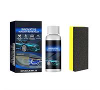 Car Headlight Repair Fluid, Car Headlight Restoration Kit, Powerful Headlight Repair Polish, Innovative Car Headlight Renewal Polish with Sponge (1 Set)