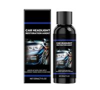Car Headlight Restoration Kit Advanced Easy DIY Application Long Lasting Shine Cloudy Yellowed Headlights（30ml） Cleaning Brush Interior (Black, 3.3x8.6cm)