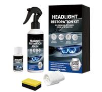 Car Headlight Restoration Kit, Automotive Headlamp Restoration Fluid Kit, Cars Headlamp Cleaner for All Vehicles That Restores Clarity, Provides Long-Lasting (1 Set)