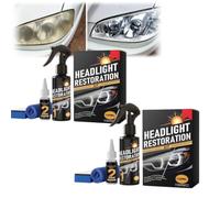 Car Headlight Restoration Kit,No Power Tools Required, Restoring to Like-New Condition,Headlights Cleaner and Restorer Kit,Automotive Headlight Restoration Spray,Improve Nighttime Visibility