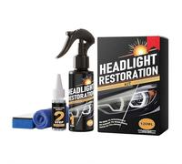 Car Headlight Restoration Kit, No Power Tools Required, Restoring to Like-New Condition,Removes Yellowing, Oxidation & Cloudiness, Restores Clarity Brings Headlights Back to Like New Condition