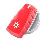 Car Headlight Switch Headlamp Head Lamp Headlight Switch Rotary Knob Button Cover 61319134726 Compatible With X6 E72 2010-2014 For Z4 E89 2009-2016(Red)