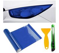 Car Headlight Tint Film 30x120cm, UV Resistant Headlight Tint, Self Adhesive Cuttable Tint Vinyl Smoke Film, Universal Protective Sticker Cover Fit for Headlight Taillight Fog Light (Dark Blue)