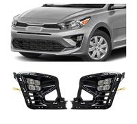 Car Headlights Car Front Bumper DRL compatible with KIA For RIO 2022 2023 LED Fog Lamp Cover Daytime Running Lights With Yellow Turn Signal Day Light(White)(White)