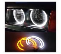 Car Headlights Cotton Headlight Halo Angel Demon Eyes Kit Angel Eyes Light For BMW 3 Series E30 E36 For M3 333i 325i 323i 316i 318i 325td 1982-2000 Car Head Lamp(36 White and yellow)