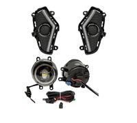 Car Headlights LED DRL Fog Light compatible with Toyota For RAV4 2019 2020 2021 2022 Fog Lamp Cover Grille Frame Turn Signal Angel Eyes(DRL Fog White Ring)(DRL Fog Blue Ring)