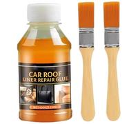 Car Headliner Adhesive, Headliner Glue 100ml Waterproof High Temperature Resistant Liquid Adhesive with 2 Brush for Car Various Repair, Glue for Cars