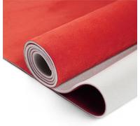Car Headliner Fabric DIY Self Adhesive Suede 203/216/229/305x152cm for Truck RV SUV Interior Trim Protect Aging Broken Faded(Red,305x152cm)