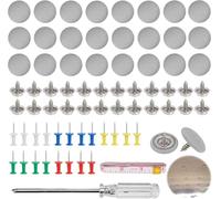 Car Headliner Repair Kit, Universal Car Roof Repair Kit with 24pcs Car Roof Headliner Repair Button 20 Pieces Colorful Drawing Push Pins 1 Screwdriver 1 Tape Measure for All Car Truck Bus Roof Fixed