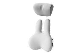 Car headrest Car headrest waist pillow cushion Car seat waist cushion waist protection neck waist by the four seasons(8 Wire WHITE Left)