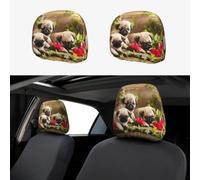 Car Headrest Cover 2 Pcs - High-grade Polyester Throw Pillow Protector