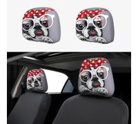 Car Headrest Cover 2 Pcs - High-grade Polyester Throw Pillow Protector