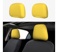 Car Headrest Cover 2 Pcs Soft Polyester Elastic Protector, Breathable Fit