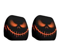 Car Headrest Cover | 2 Piece Halloween Seat Covers - Protectors for Owners Drivers Park Managers SUV Campers - Drivers Travel Enthusiast Family Trips