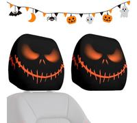 Car Headrest Cover - 2 Pieces Halloween Seat Covers - Headrest Covers for Sedans Campers Drivers | for SUV Sedan Motorhome Family Trips Fleet Management Passio