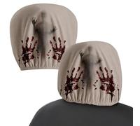 Car Headrest Cover 2 Pieces Scary Haunted Soft