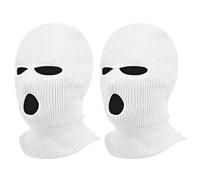 Car Headrest Cover 2PCS 3 Hole Funny Face Front Seat Headrest Covers for Cars Universal Personalized Decorative Acrylic Fiber Head Rest Cover for Car Full Face Mask Head Rest for Auto Ski Mask