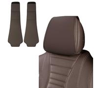 Car Headrest Cover for Audi S1 2door 2014-2023, Head Rest Protector Leather Front Seat Decoration Cover Car Accessories,Brown a pair