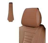 Car Headrest Cover for LINCO Navigator(with armrest) 2017-2020, Car Seat Headgear Protector Breathable Dustproof Front Seat Rest Decoration Accessories,Cognac