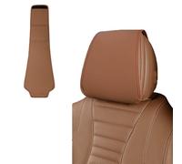 Car Headrest Cover for OPEL Astra K（4door） 2015-2022, Head Rest Protector Leather Front Seat Decoration Cover Car Accessories,Cognac