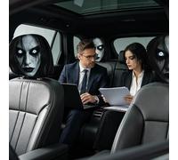 Car Headrest Cover - Halloween Interior Decoration 2 Pieces, Spooky Headrest Protector | For Vehicles: SUV, MPV, Pickup, Camper and Truck, Men, Women, Family and Friends
