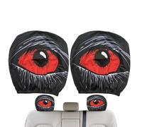 Car Headrest Covers - 1 Pair Funny Elastic Seat Protectors | Vehicle Interior - Headrest Cover for Travel, Road, Camping, Driving, How