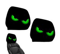Car Headrest Covers - 2 Piece Elastic Headrest Protector with Big Eyes Design, Elastic Anti-Dirt Cushion for Easy Installation & Daily Use | Pair