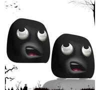 Car Headrest Covers | 2 Pieces Cartoon Design Car Headrest Covers, Soft Interior Accessories for Drivers Men Women Daily Journeys Travel Road