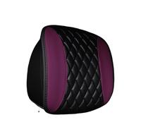 Car Headrest Covers 3pc PU Leather Embroidered Car Headrest And Interior Can Be Separated From The Seat Available(PURPLE)