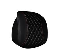 Car Headrest Covers 3pc PU Leather Embroidered Car Headrest And Interior Can Be Separated From The Seat Available(Black)