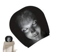 Car Headrest Covers, Reusable Ghost Face Head Rest Cover for Car, Funny Ghost Face Headrest Covers for Cars Seat, Horrible Cars Headrests Protector, for Vehicle Interior Decoration