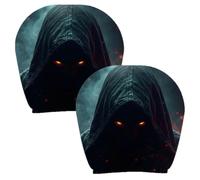 Car Headrest Covers Set of 2 Scary Faces Machine Washable