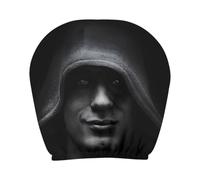 Car Headrest Covers SUV - Universal Size Stretchable Protector | Polyester Mysterious Figures Printed Slip On Sleeve, Washable Auto Cover For Sedans Trucks Drivers Halloween Decor