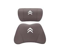 Car Headrest for Citroen C4 II Picasso 2013-2016, Head Support Pillow Headrest Headrest Cushion Car Seat Pillow Travel Comfort Cushion,Brown-One headrest and one lumbar support