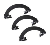 Car Headrest Grab Handle 3Pcs Black Plastic Assist Grip for Rear Seat