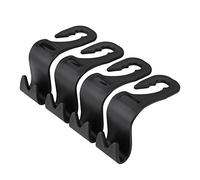 Car Headrest Hook, 4pcs Universal Car Seat Hook Strong Bearing Capacity Extensive Use Vehicle Back Seat (black)