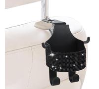 Car Headrest Hooks, Interior Storage with Clothes Rack and Cup Holder | Handbag Hanger | For Car Truck Shuttle Daily Road Travel Exit Familia