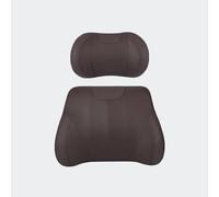 Car Headrest Lumbar Cushion Set for Toyota Land Cruiser 2024, Nappa Perforated Cover Cloud Memory Foam Neck Back Support Breathable Easy Strap Installation,E