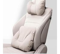 Car Headrest Lumbar Support Cushion for LINCO Navigator(without armrest) 2016-2017, Soft Neck Pillow Waist Cushion Set Leather Accessories,Beige