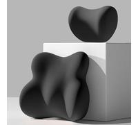 Car Headrest Lumbar Support Cushion for Opel Astra J hatchback, Ergonomic Car Seat Neck Pillow and Pillows Cushion Memory Foam Pad,A/Black